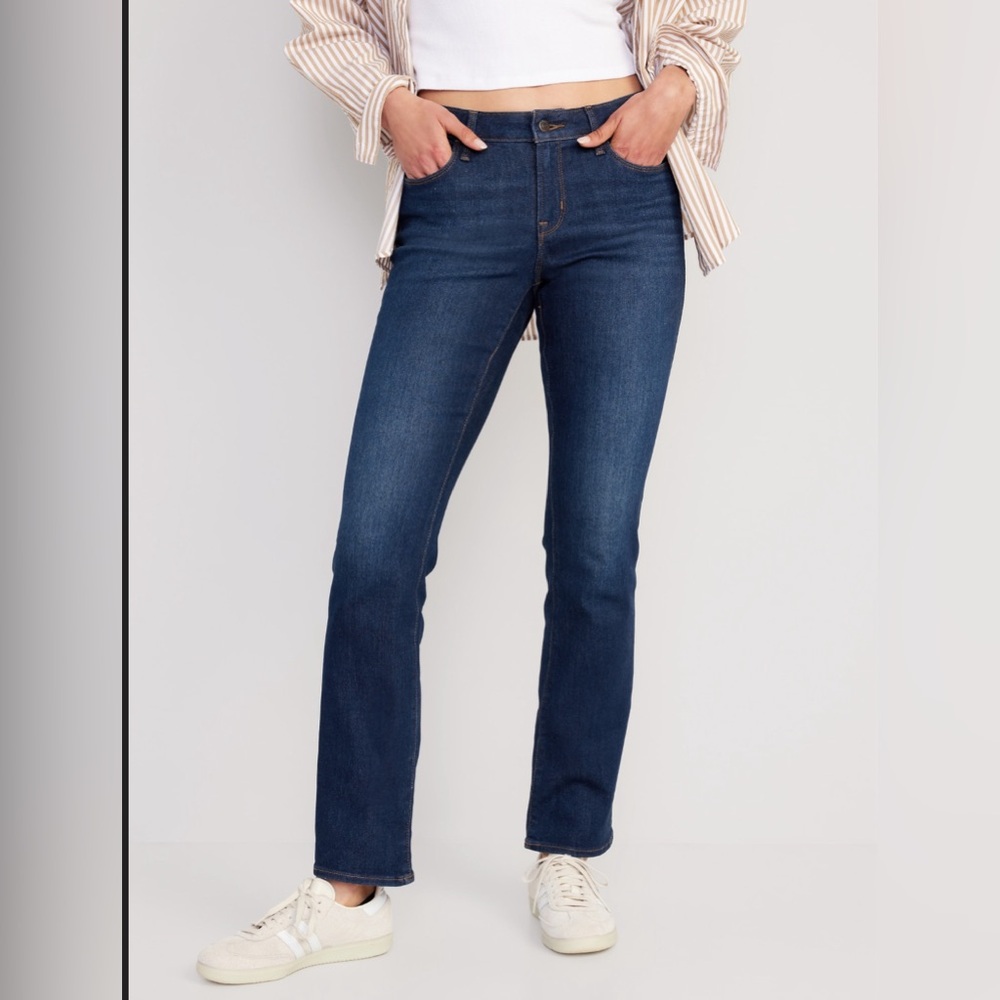 Old Navy Mid-Rise Kicker Bootcut Jean | Dark Blue 4P - Picture 7 of 8